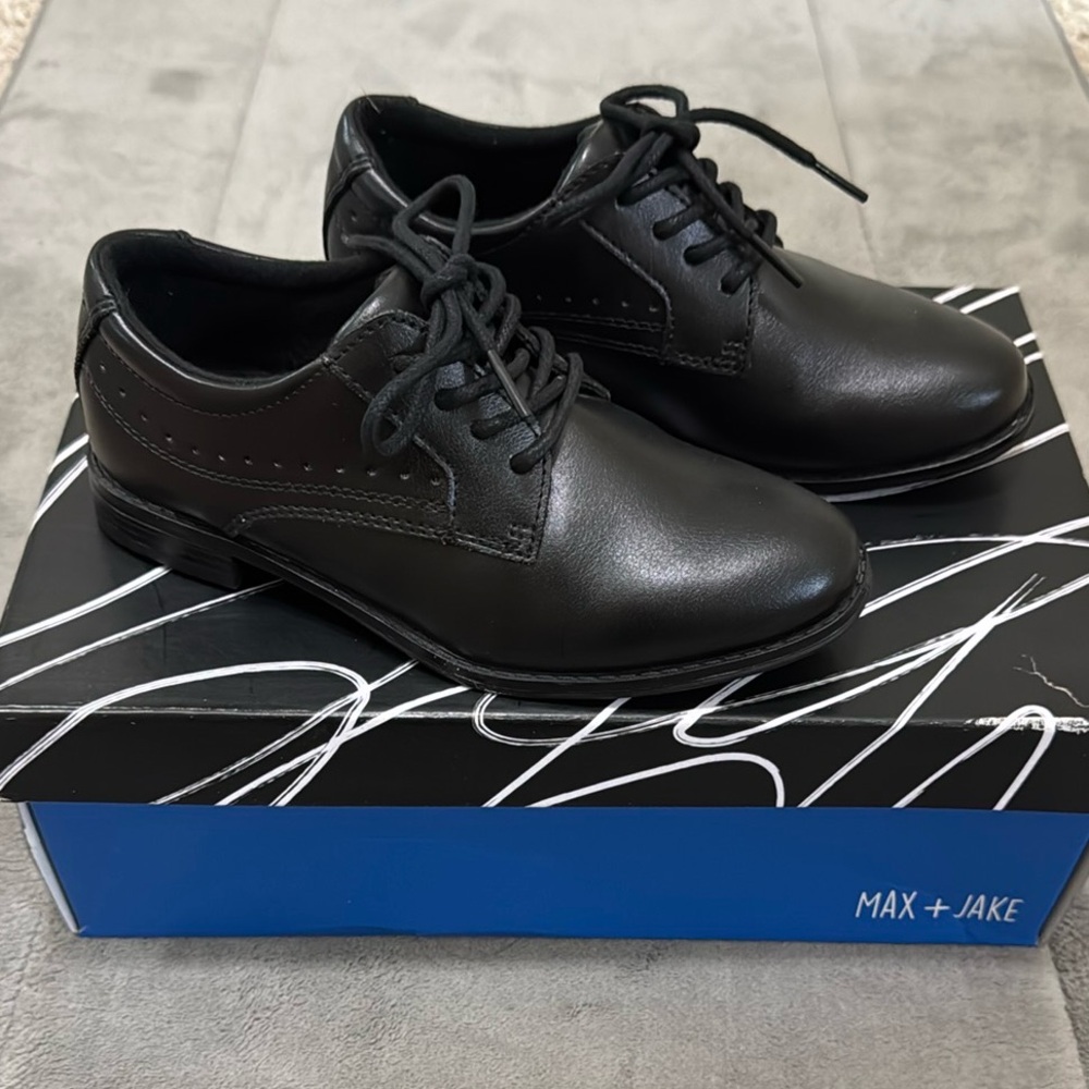 Max + Jake Grant Black Dress Shoes Size 13 Youth Medium Width